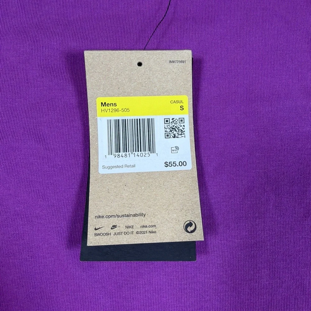 Nike ACG Texas Fossils Men's Small Tee T Shirt HV1296-505 Purple Loose Fit